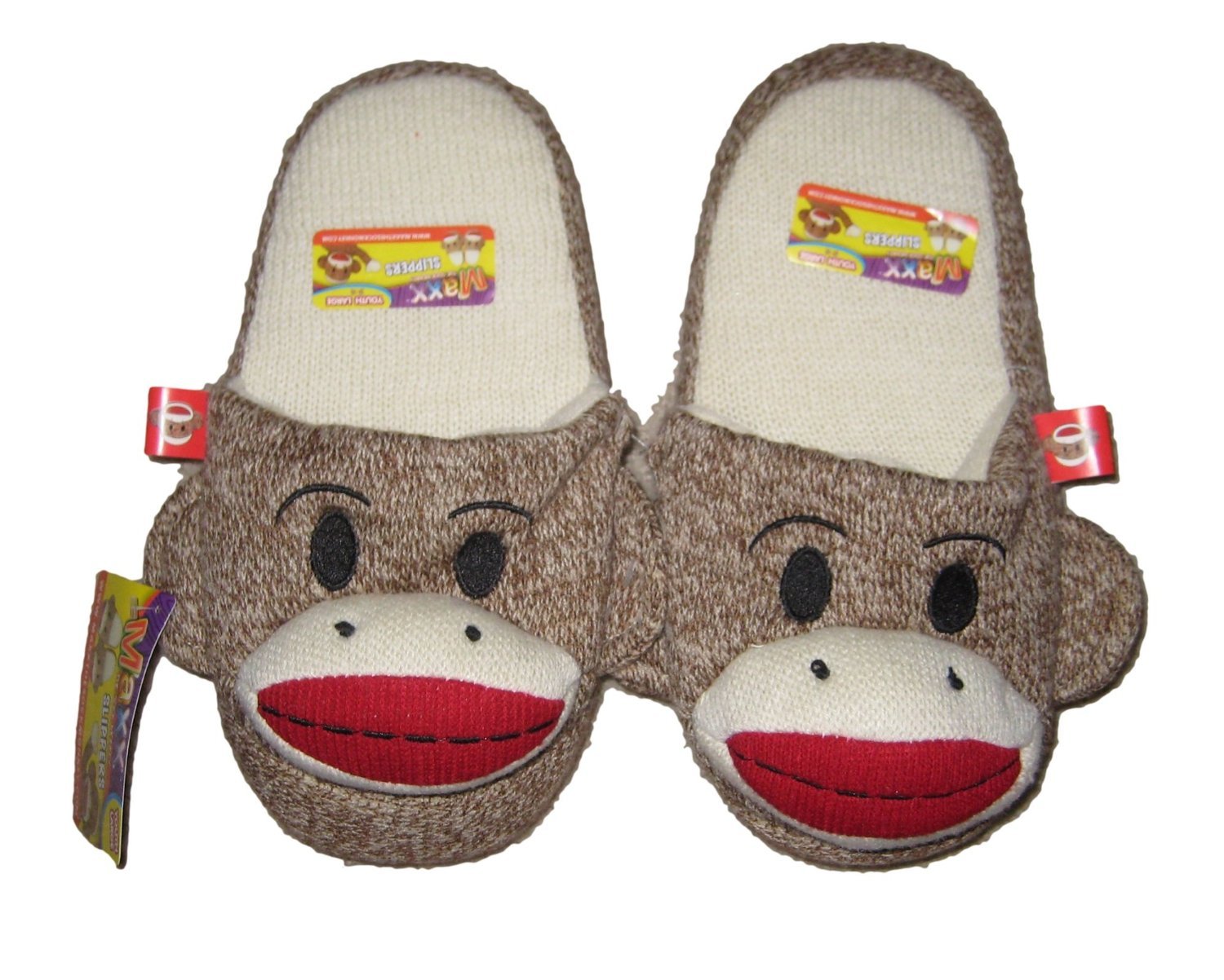 mens sock monkey slippers