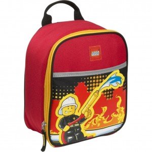 lego city lunch bag red