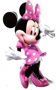 minnie mouse wall decal pink