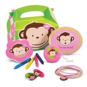 mod monkey party favors pink
