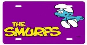 smurfs license plate 3