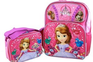 sofia first backpack lunch bag