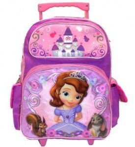 sofia first rolling backpack