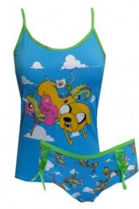 adventure time panty set blue