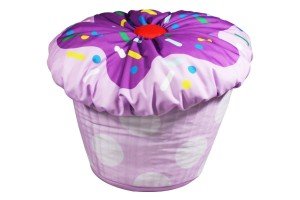 cupcake bean bag purple