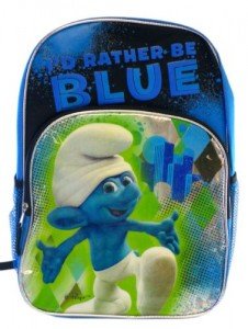 smurfs backpack blue