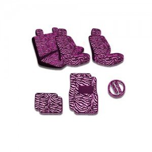zebra print car accessories pink