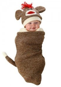 sock monkey costume baby