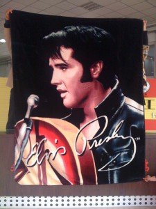 elvis plush blanket