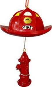firefighter hat ornament