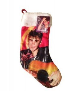 justin bieber christmas stocking red