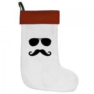 mustache christmas stocking