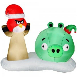 angry birds pig christmas inflatable