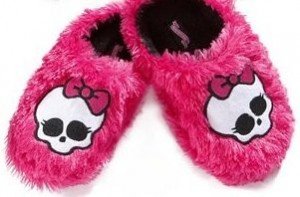 monsters high slippers pink