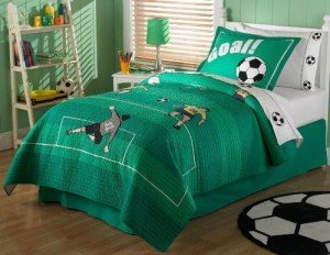 soccer bedding green