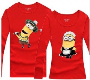 despicable me couple tshirt red