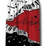 Piano Musical Note Shower Curtain