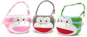 sock monkey easter basket set
