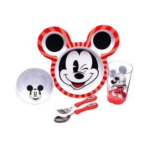 mickey mouse dinnerware red