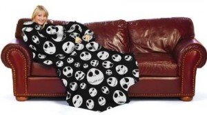 nightmare before christmas throw blanket with sleeves