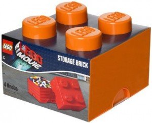 lego movie storage brick orange