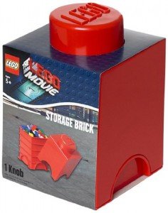 lego movie storage brick red