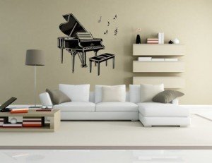 piano wall decal sticker