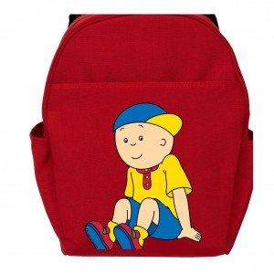 caillou backpack red