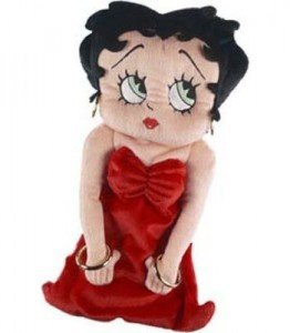 betty boop gold head cover red